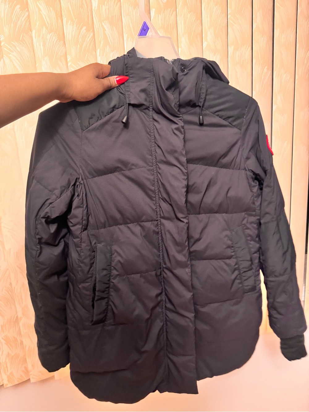 Canada Goose Black Quilted Women's Puffer Jacket with Hood
